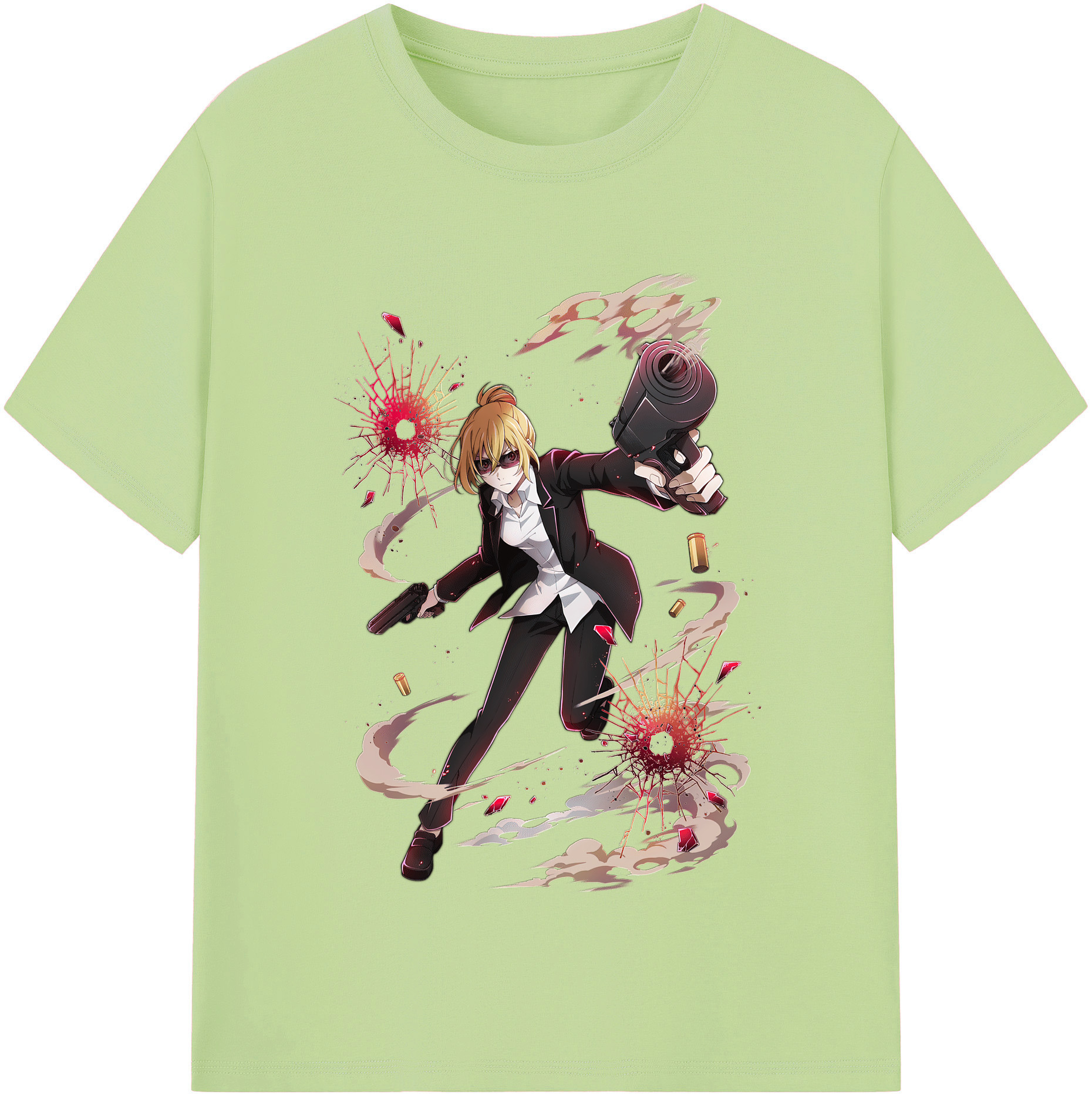 （画像用） 文豪ストレイドッグス Bungo Stray Dogs 綿100％半袖Tシャツ（フロントプリント）